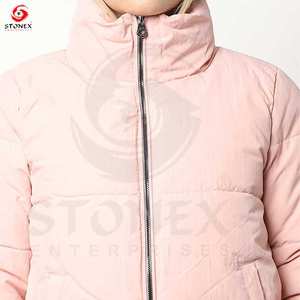 <b>Women's</b> Custom Logo Packable <b>Lightweight</b> Jacket <b>for</b> Winter 2024 Quilted <b>Coat</b> Cotton Filling Custom Logo <b>Women's</b> Puffer <b>Coat</b> - Product Image 3
