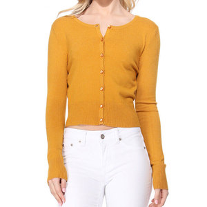 Venta caliente Otoño Invierno Mujeres Superventas Suéteres de manga larga O Cuello Color sólido Punto Señoras Mujeres Suéter - Product Image 6