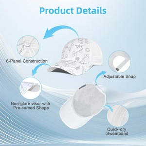 Gorra de béisbol unisex de alta calidad con diseño cómodo Mejor precio al por mayor Impresión de bordado 3D y patrón a cuadros - Product Image 2