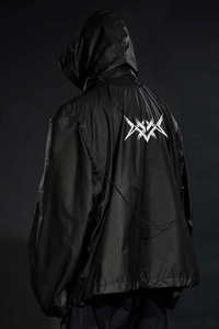 แจ็คเก็ตแฟชั่นสำหรับผู้ชายเสื้อแจ็คเก็ตสีดำมีฮู้ดกันน้ำ - Product Image 5