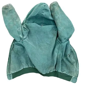 Pull à capuche surdimensionné personnalisé lourd 100% coton pour hommes en relief 3D imprimé à capuche français éponge Boxy Crop Hoodie - Product Image 2