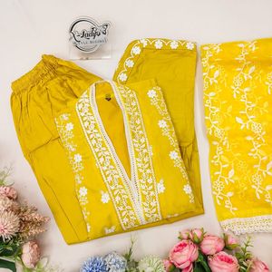 Nặng Thêu Salwar Kameez Phù Hợp Với Cho Phụ Nữ Phong Cách Hồi Giáo Ấn Độ Pakistan Cotton Viscose Dress Đảng Mặc Mô Hình Số Ưa Thích - Product Image 6