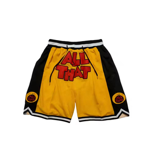 Short imprimé par sublimation à motif noir et jaune de qualité supérieure pour hommes, short léger et durable à la taille avec cordon de serrage pour hommes - Product Image 1
