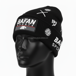 Mode hommes Beanie Cap épais acrylique tricot chaud doux au toucher Patch personnalisé broderie Logo qualité Premium jacquard Beanie Cap - Product Image 3