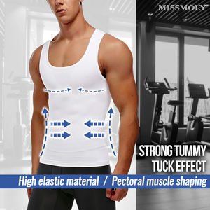 Vente en gros de gilets de fitness sans manches en coton respirant et durable pour homme, débardeurs d'entraînement, tricotés de grande taille - Product Image 2