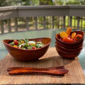 Cuenco de madera hecho a mano de calidad de exportación Ideal para comidas formales e informales disponibles para la venta desde la India - Product Image 3
