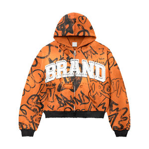 Custom Plain Zip up Hoodie Hombres Sudaderas con capucha al por mayor de peso pesado Premium Zipper Hoodies Precio bajo Thermal Basics Hoodie - Product Image 2