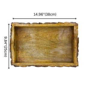 Vente en ligne plateau de service en bois d'acacia manguier écologique personnalisé prix de gros de plateau de collations indiennes uniques de fournisseur fiable - Product Image 2