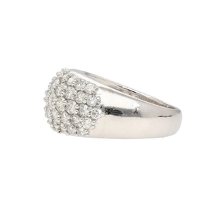 Bague en argent sterling 925 massif avec diamant rond naturel entièrement glacée pour fiançailles ou fête bijoux de mode pour femmes - Product Image 5