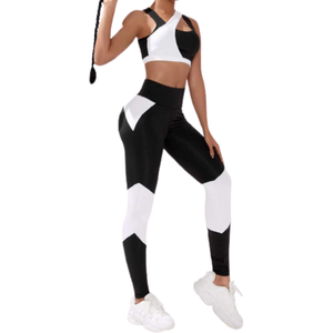 2023 verano gimnasio Fitness conjunto alto elástico cómodo para mujeres secado rápido mujeres Leggings Sets2023 verano gimnasio Fitness conjunto alto St - Product Image 6
