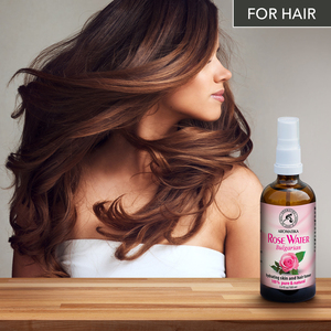 Aromatika Eau <span class=keywords><strong>de</strong></span> <span class=keywords><strong>Rose</strong></span> Bulgare en Spray 100ml Hydratant pour la Peau et les Cheveux Tonique Pur Naturel Brume Faciale pour Tous Types <span class=keywords><strong>de</strong></span> Peau - Product Image 3