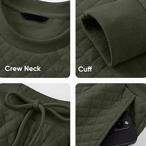 ชุดวอร์มแฟชั่นผู้ชายแบบสองชิ้น เนื้อผ้านุ่มสบาย เหมาะสำหรับสวมใส่ในชีวิตประจำวัน ออกกำลังกาย และเล่นกีฬา - Product Image 5