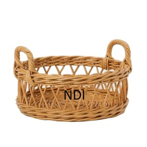 Juego de 3 cestas de frutas decorativas curvadas a mano de alta calidad para uso en cocina, almacenamiento de diseño personalizado, soporte para cestas de frutas y verduras - Product Image 1