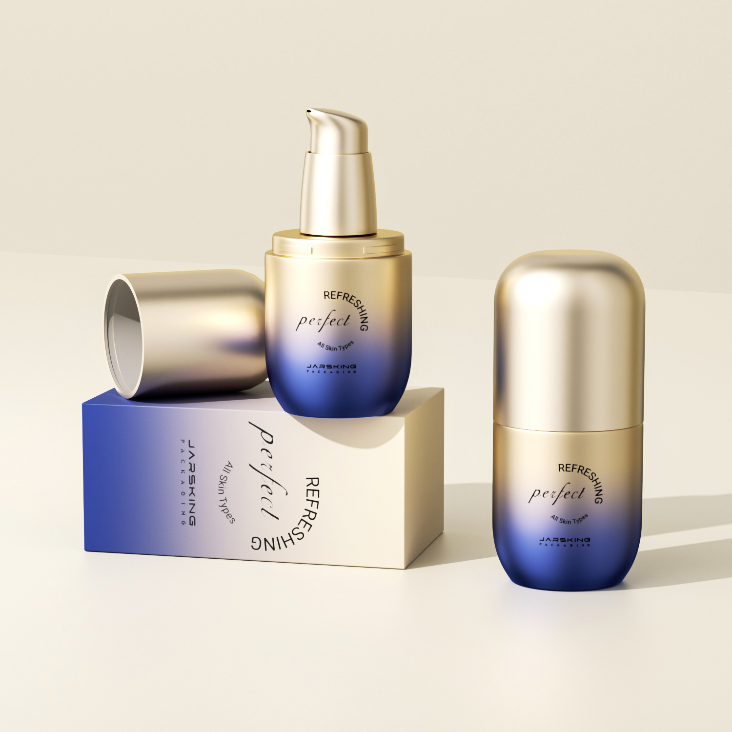 glass serum bottle with packaging 100ml