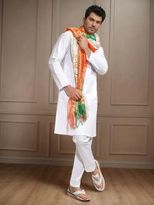 Kurta Casual de Algodón Orgánico para Hombre, Diseño Personalizado, Manga Larga, Cuello en V, Transpirable, Ecológico, Ropa de Verano, Precio al por Mayor B2B, MOQ Bajo - Product Image 3