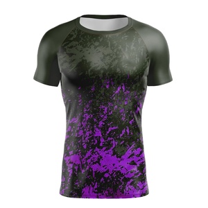 Compression Gym Chemises Surf Chemise À Manches Courtes Logo Personnalisé UV BJJ Rashguard MMA Sublimé Rash Guard Personnalisé BJJ Rash Guard - Product Image 1