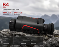 Monoculaire thermique portable VOx FPA non refroidi 640*512, résolution 12m, capteur avec télémètre laser 1KM, WiFi, IP67, pour la chasse et les activités de plein air