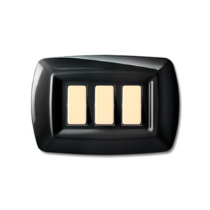 Tondo' Placca Mod.Magic Termoplastica a 3 Posti Colore Nero - Product Image 1