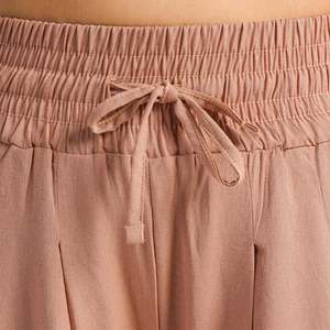 Pantalon pour femme Flow State, respirant, doux, taille haute-basse, jambe large, en tissu mélangé uni, décontracté, pour le bureau, tailles XL à 3XL - Product Image 5