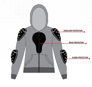 Sudadera Protectora de Motociclismo de Forro Polar Personalizada, Sudadera Protectora para Motociclistas, Sudadera de Forro Polar Blindada, Jersey de Carreras - Product Image 4