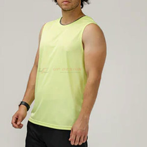 เสื้อกล้ามผู้ชายถักเนื้อผ้าระบายอากาศดี คุณภาพสูง สำหรับออกกำลังกาย ฟิตเนส ขายตรงจากโรงงาน - Product Image 4