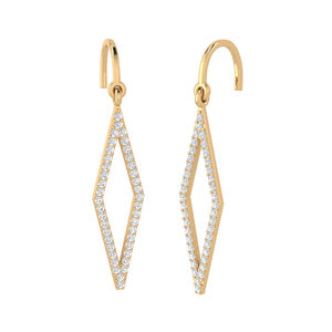 Rikhava Diamonds Boucles d'oreilles en or blanc de haute qualité Diamant étincelant Accessoire de mariage et de fiançailles Bijoux à la mode - Product Image 3