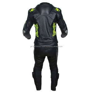 Traje de Motociclismo y Automovilismo con Botas y Guantes, Traje de Carreras de Cuero para Moto con Botas y Guantes - Product Image 3