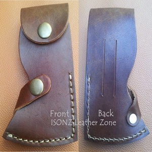 Couteau en cuir personnalisé fait à la main et étui à couteau gravé sculpté pour couteaux à lame fixe. - Product Image 2