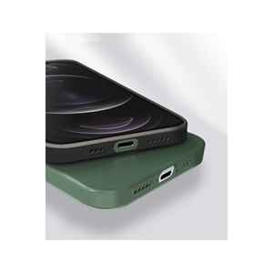 Coque en silicone liquide vert clair de qualité supérieure pour iPhone 12 Pro, série MSRA Tiny, fine, antichoc, magnétique - Product Image 6