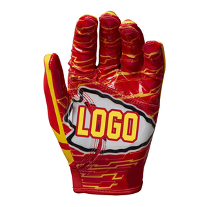 Guantes de fútbol americano Bandera Guantes de fútbol americano Agarre de la mejor calidad con logotipo de nombre personalizado Guantes de fútbol americano - Product Image 3