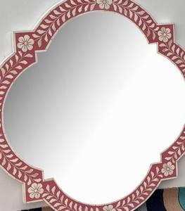 Espejo de pared con incrustaciones de resina hecho a mano de lujo, pieza de diseñador elegante para decoración de hogar y oficina - Product Image 2