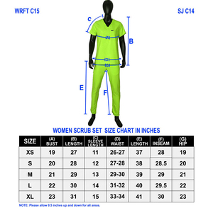 Blaze Fight Wear Classic Scrubs Conjuntos de uniformes Cuello alto Manga corta con un ajuste perfecto - Product Image 6