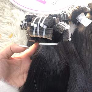 Cabello de cinta recta natural caliente, colores de cabello negro, gran stock de cabello virgen de alta calidad 100% cabello virgen - Product Image 3