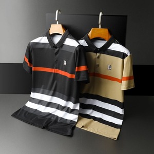 Camisetas de cuello Polo de línea negra para Hombre con camiseta bordada con logotipo, camisetas de algodón para hombre, polos para hombre 2025, polos - Product Image 2