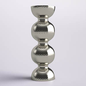 Bougeoir à pilier chatoyant au design martelé apportant des décorations de table d'élégance moderne pour les mariages, les événements et l'intérieur de la maison - Product Image 3