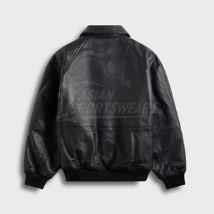 Luxury Brand Quality Leather Varsity Jackets <b>Genuine</b> Leather Sleeve High End Streetwear Outfit - Product Image 2