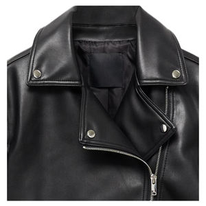 Chaqueta de Motociclista de Piel de Oveja Genuina Hecha a Medida de Primera Calidad para Mujer, 100% Resistente al Viento, con Estampado, Acabado Elegante para Invierno - Product Image 2