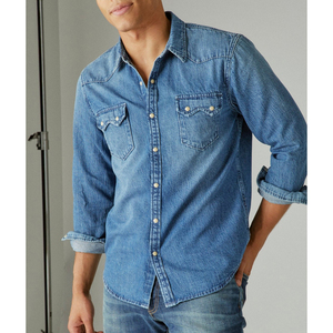 Camisa de Vestir Formal de Manga Larga con Cuello Alto para Hombre, de Algodón/Poliéster, Color Sólido, para Otoño, Antiarrugas y Transpirable - Product Image 5