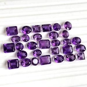 Pierre précieuse en améthyste violette africaine naturelle, taille facetée, pierre précieuse en vrac de qualité AAA, taille calibrée, pierre précieuse en vrac pour la fabrication de bijoux - Product Image 6