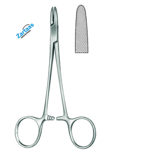 Porte-aiguilles en acier inoxydable de haute qualité, marron, 18 cm, mâchoire dentelée, fabricant d'instruments chirurgicaux - Product Image 1