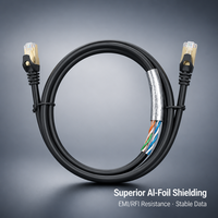Kabel Ethernet Profinet XXD Industrial M12 ke RJ45 Cat6 Hijau dengan Selubung PUR IP67 Tahan Air 8 Pin Kabel Patch Terproteksi Bersertifikasi CE