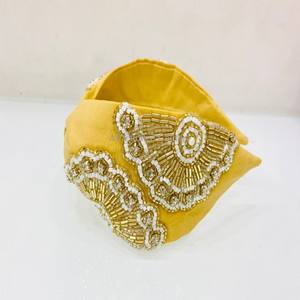 Handmade Custom <b>Beaded</b> <b>Headbands</b> For Girls With Indian Sports Turban Style Gift for Her Sports or Fitness Enthusiasts - Product Image 5