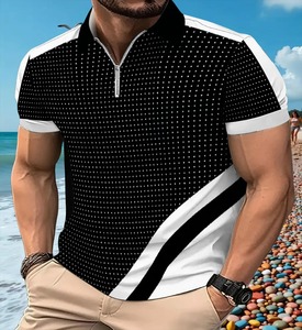 Nouveau été 2025 mode européenne et américaine sport POLO bouton hommes loisirs et fitness polo à manches courtes - Product Image 2