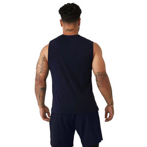 Débardeur sans manches en coton avec logo personnalisé pour hommes Chemise athlétique tricotée de haute qualité Gym Fitness pour l'entraînement à bas prix - Product Image 2