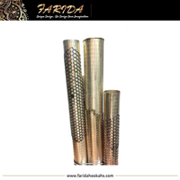Chicha de luxe Farida en laiton, artisanale, art 3D, style hôtel, laque oxyde d'argent, durable, design personnalisé haut de gamme