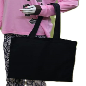 Sac fourre-tout en toile 100% coton, logo personnalisé imprimé, écologique, grand sac de voyage design, réutilisable, sac de courses avec fonction lavable - Product Image 4