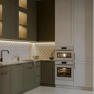 Modern Shaker Door Kitchen Designs Complete Wood Laminate Matt Painted Kitchen Cabinets With Wall Units