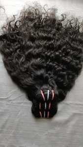 Livraison directe vendeur offre brut indien non transformé humain cuticule alignée même Direction bouclée droite vague Bundle lâche profond - Product Image 2