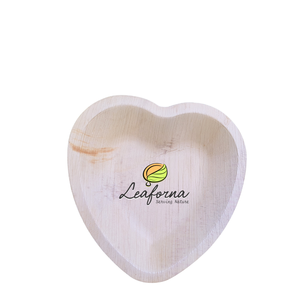 Platos de hoja de palma en forma de corazón reutilizables, vajilla desechable ecológica para bodas, fiestas y celebraciones - Product Image 6