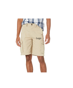 Pantalones cortos de carga sueltos informales de verano con logotipo personalizado, pantalones cortos de carga de gran tamaño para deportes al aire libre con cordón de algodón para entrenamiento para hombres - Product Image 2